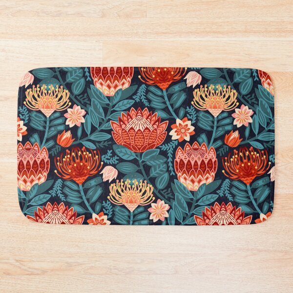 Item preview, Protea Chintz - Navy designed and sold by TigaTiga.