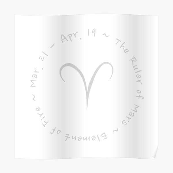 Aries Zodiac Sign Poster