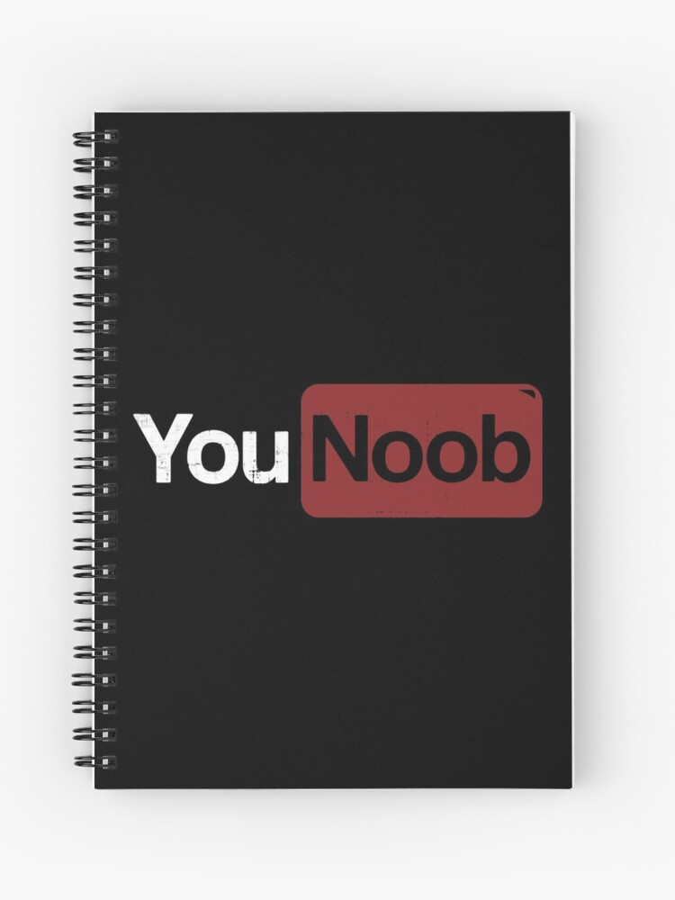 You Noob Youtube Spiral Notebook By Bluerestart Redbubble - how to draw the noob in roblox youtube drawing for beginners