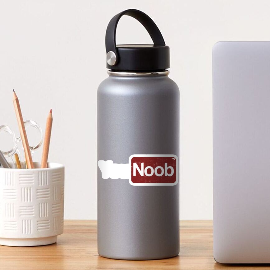 You Noob Youtube Sticker By Bluerestart Redbubble - how to look like a noob on roblox for free youtube