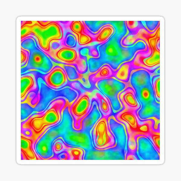Random virtual color pixel abstraction Sticker