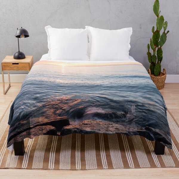 Item preview, Rough and Soft - Silky Water and Hard Rocks at Sunrise designed and sold by Georgia Mizuleva.