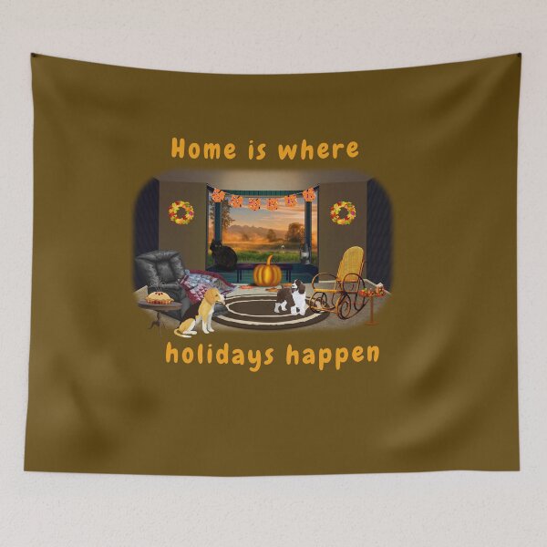 Item preview, Home is where holidays happen - a Thanksgiving sunset designed and sold by DAscroft.