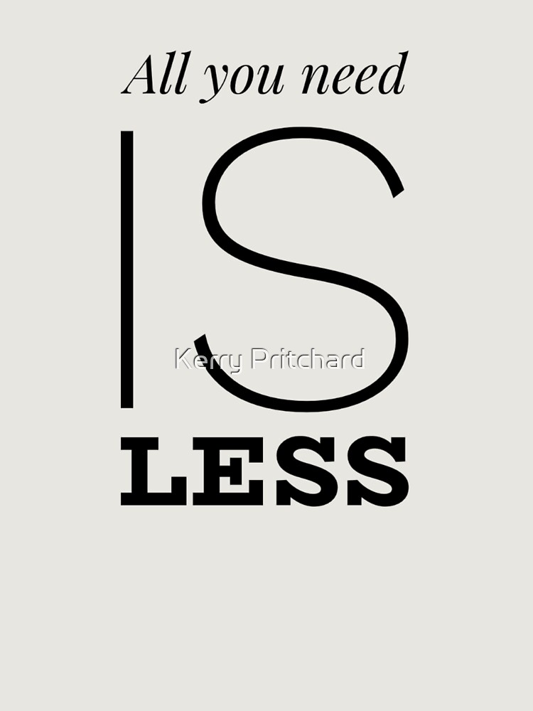 Imagen 6 de 6, Sudadera con capucha oversize prémium con la obra Motivational Inspirational and Positive quote -  All you need is less typography text art by Word Fandom - wordfandom, diseñada y vendida por WordFandom.