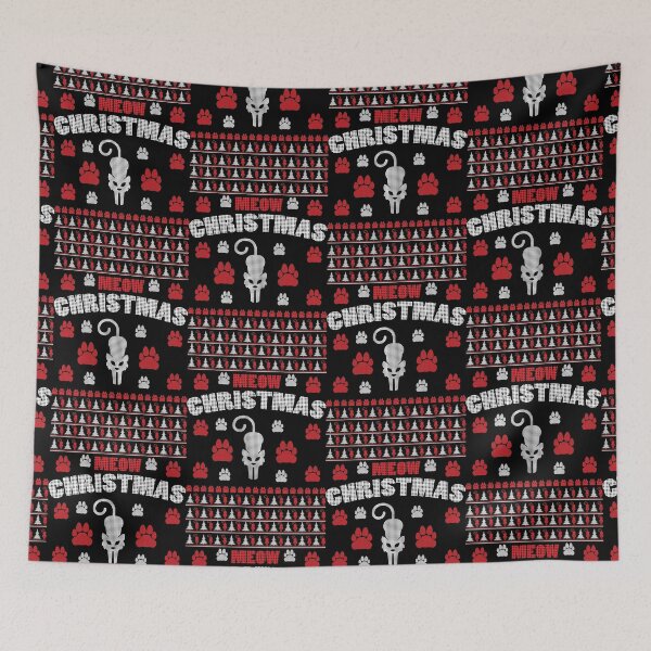 Item preview, Meow Ugly Christmas Day Clothing for Cat Lovers designed and sold by Cheap Women's Shirts.