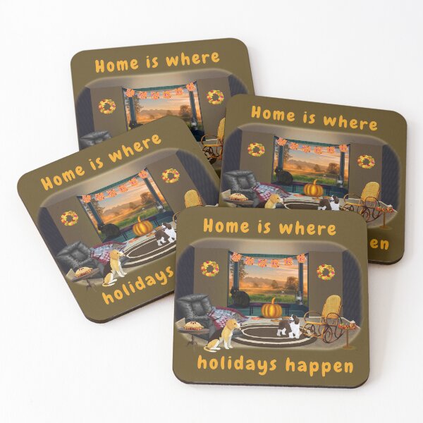 Item preview, Home is where holidays happen - a Thanksgiving sunset designed and sold by DAscroft.