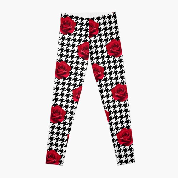 Houndstooth & Roses Leggings