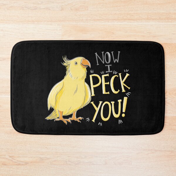 Item preview, Now I PECK YOU! with cute yellow gold cockatiel designed and sold by jasmineberry.