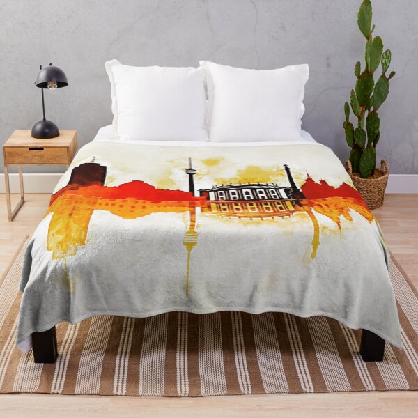 Item preview, Stuttgart Germany Red Yellow Skyline designed and sold by DimDom.