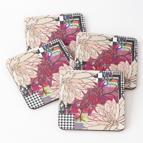 Item preview, Floral Glitchy Tech Glam - Raspberry designed and sold by thebrightspotco.