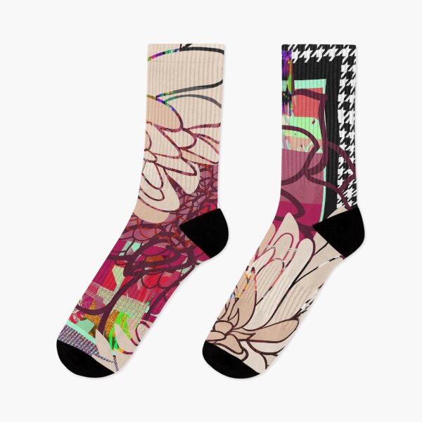 Artikelvorschau, Floral Glitchy Tech Glam - Himbeere entworfen und verkauft von thebrightspotco.