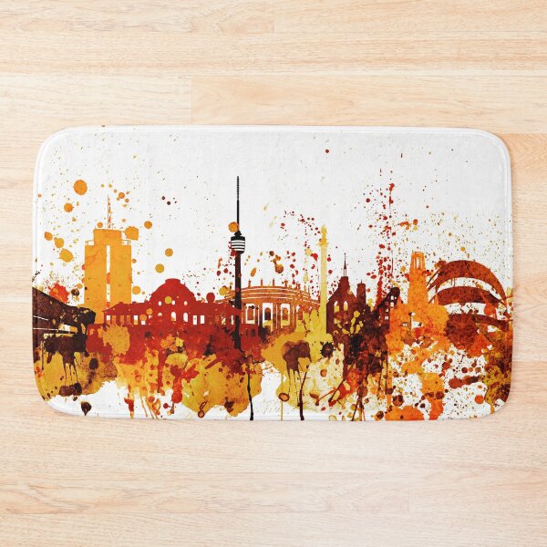Item preview,  Stuttgart Germany Red Yellow Skyline designed and sold by DimDom.