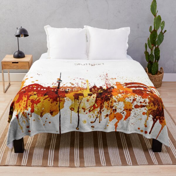 Item preview, Stuttgart Germany Red Yellow Skyline designed and sold by DimDom.