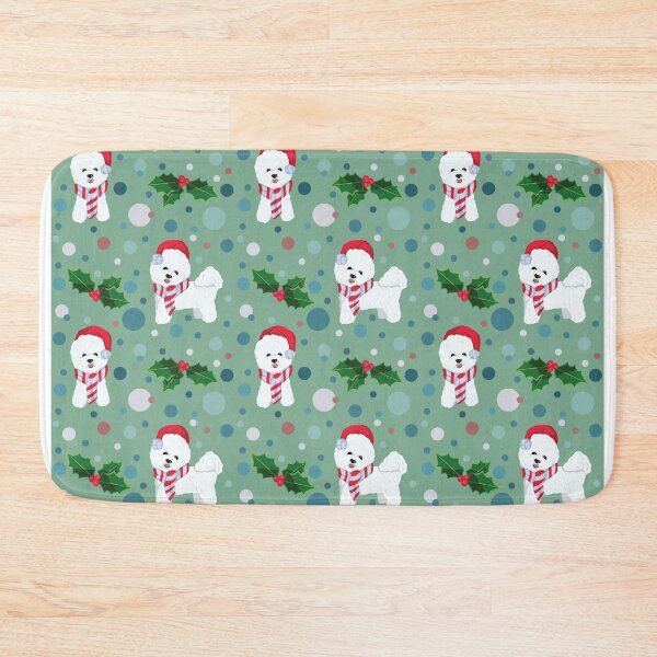Item preview, Bichon Frise dog Christmas pattern designed and sold by Mari Anrua.