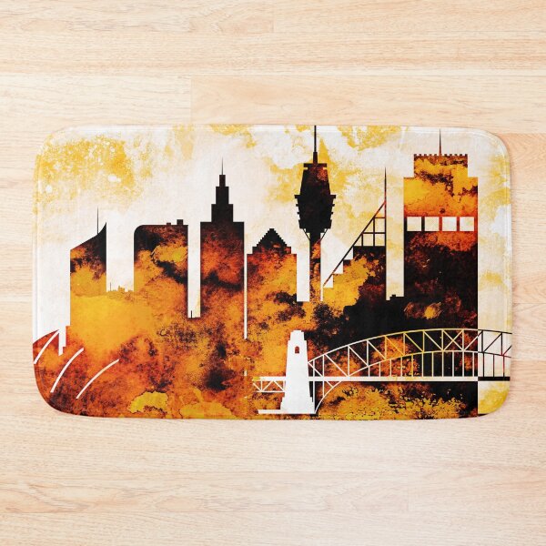 Item preview, Sydney Australia Red Yellow Skyline designed and sold by DimDom.