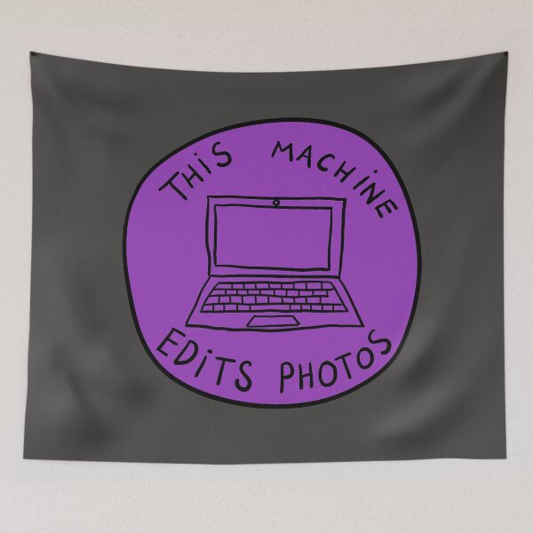 Item preview, This Machine Edits Photos - Circle - Purple designed and sold by MOREDANKMEMES.