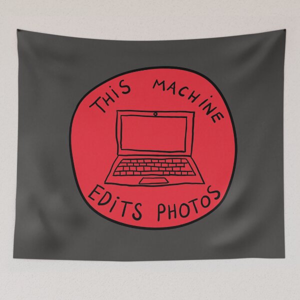 Item preview, This Machine Edits Photos - Circle - Red designed and sold by MOREDANKMEMES.