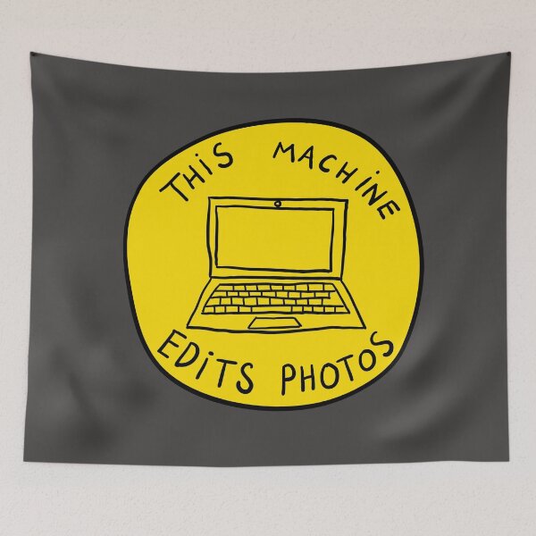 Item preview, This Machine Edits Photos - Circle - Yellow designed and sold by MOREDANKMEMES.