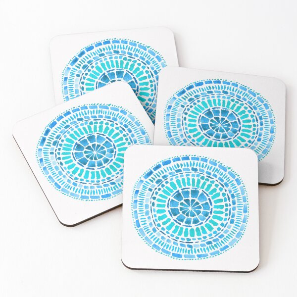 Item preview, Blue Watercolor Mandala Circle designed and sold by PilipArt.