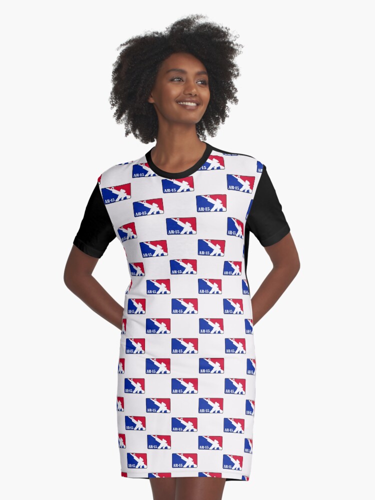 red white and blue t shirt dress