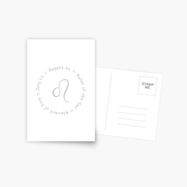 Leo Zodiac Sign Postcard