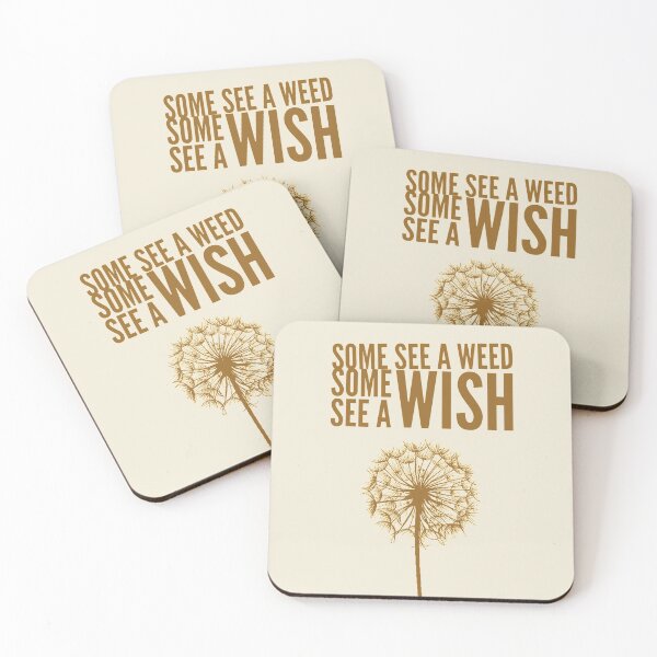Artikelvorschau, Motivational Inspirational and Positive quote - Some see a weed some see a wish typography text art by Word Fandom - wordfandom entworfen und verkauft von Kerry Pritchard.