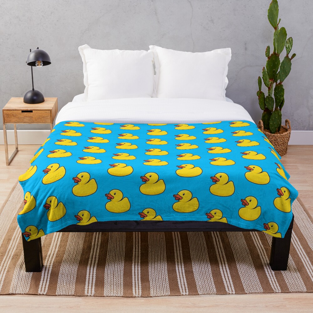 "Rubber Duck" Throw Blanket for Sale by threeblackdots Redbubble