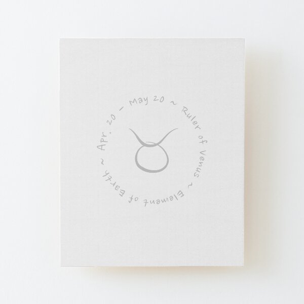 Taurus Zodiac Sign Wood Mounted Print