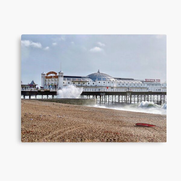 Brighton pier. Blustery day Metal Print