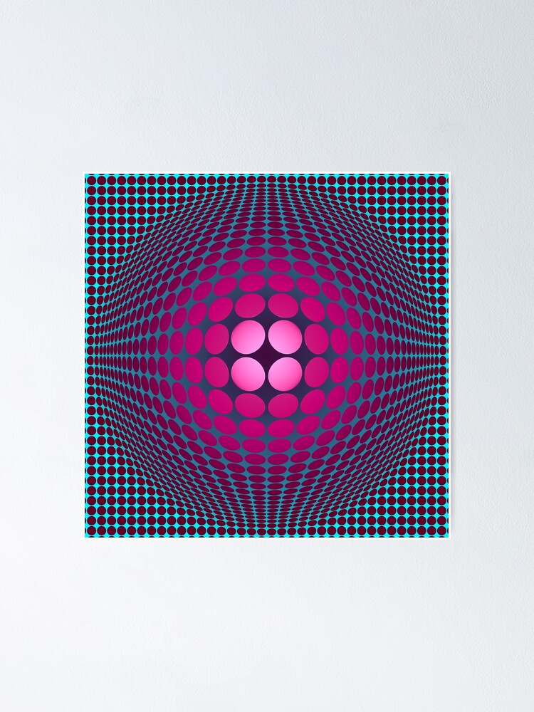 Alternate view of Victor Vasarely Homage 32 Poster