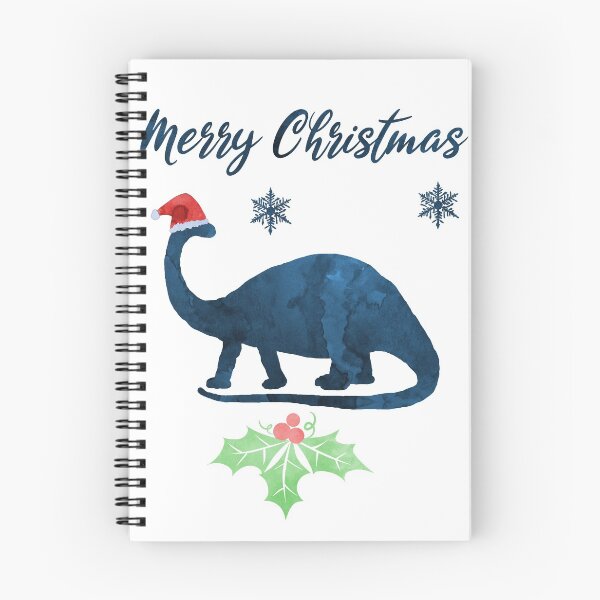 Item preview, Christmas Dinosaur Brontosaurus Art designed and sold by TheJollyMarten.
