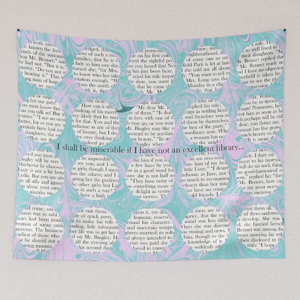 Item preview, Jane Austen Pride and Prejudice : I shall be miserable if I have not an excellent library designed and sold by MarbleCloud.