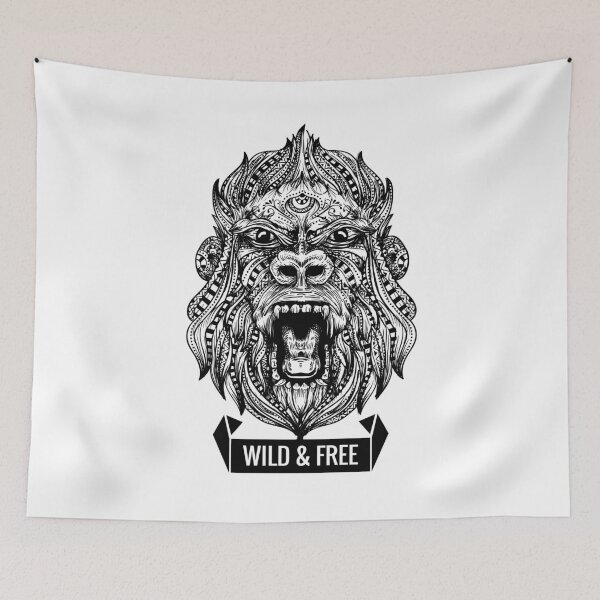 Item preview, Gorilla mandala, wild and free designed and sold by DerSenat.