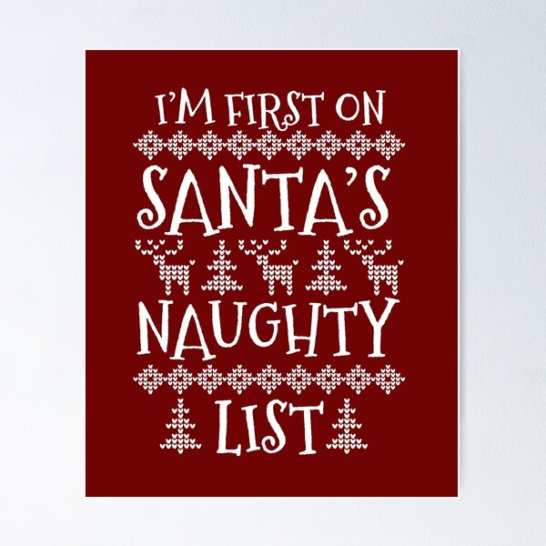 Naughty Or Nice Christmas Santa's Naughty List