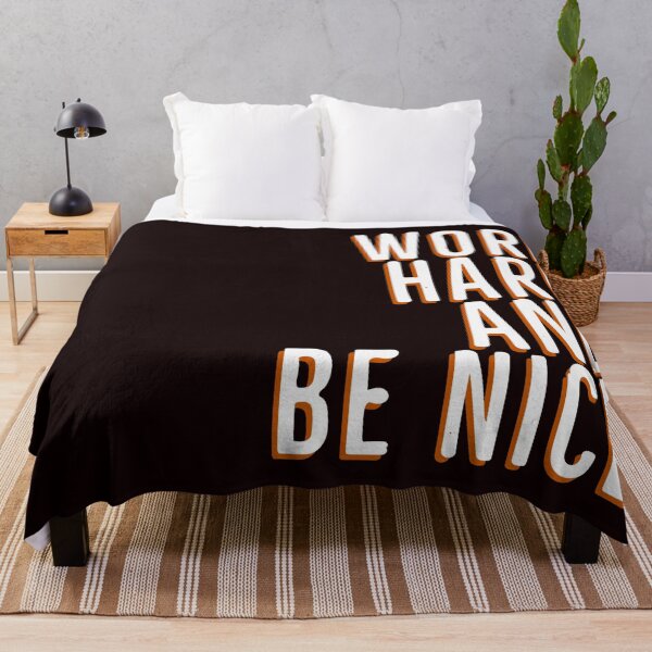 Item preview, Work Hard And Be Nice (white and orange) designed and sold by Dan Brady.