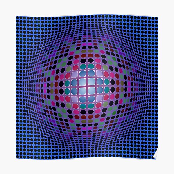 Victor Vasarely Homage 41 Poster