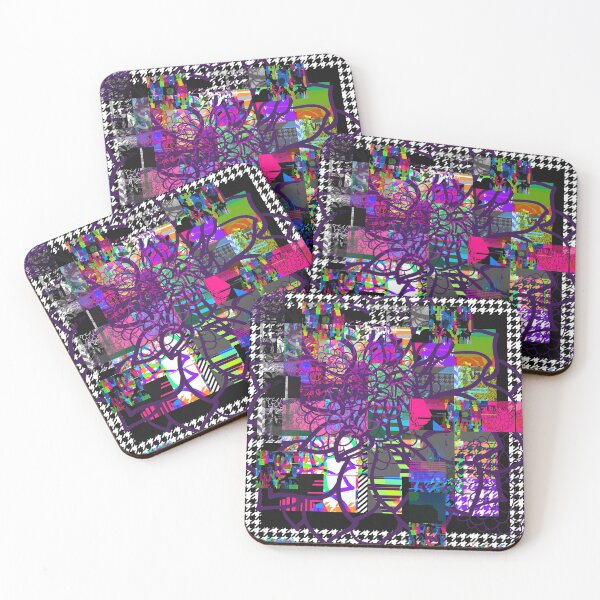 Item preview, Purple Glitchy Glam Houndstooth  designed and sold by thebrightspotco.