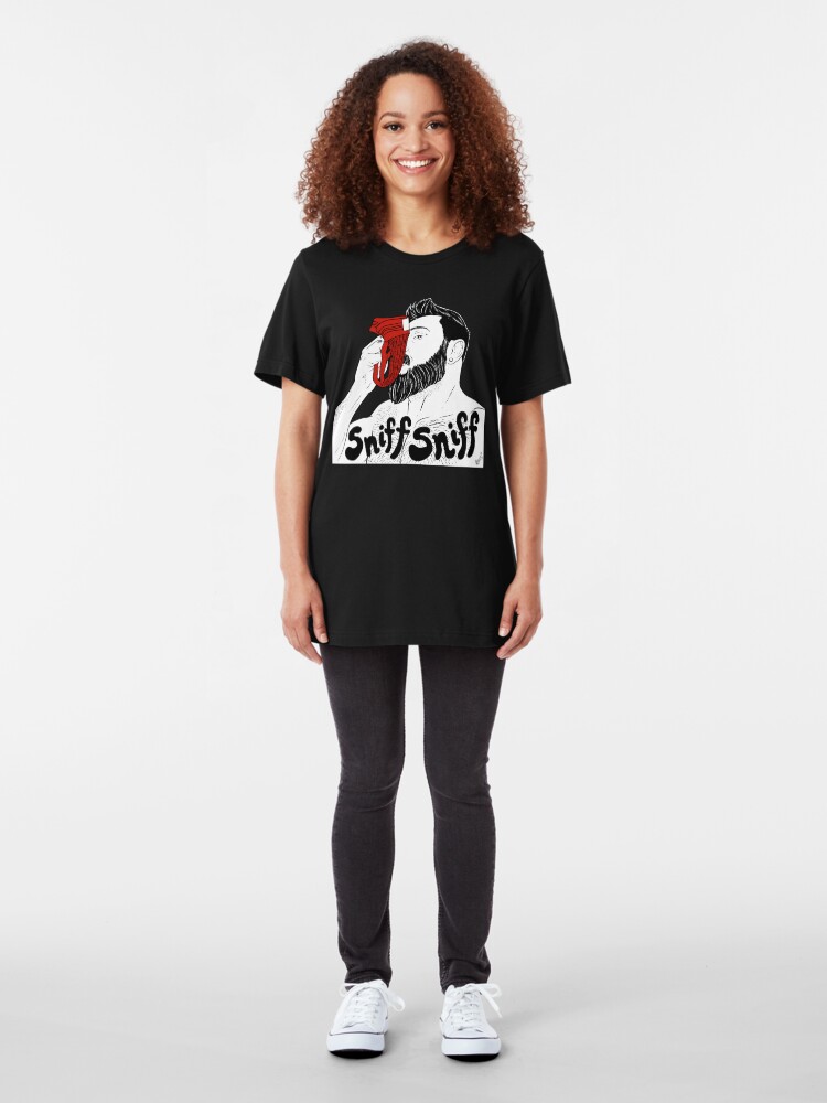 Alternate view of BearTiger11 - Black & White Slim Fit T-Shirt