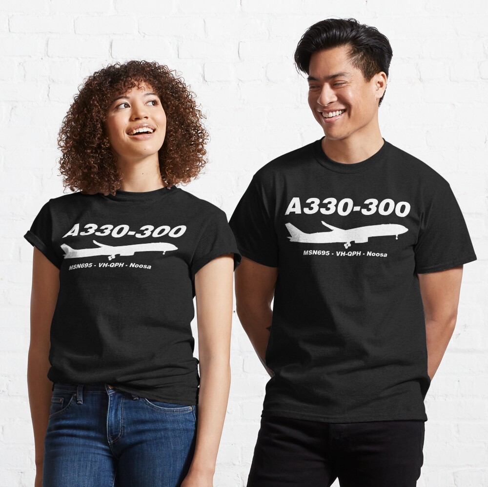 Airbus A330-300 695 VH-QPH (White) Classic T-Shirt