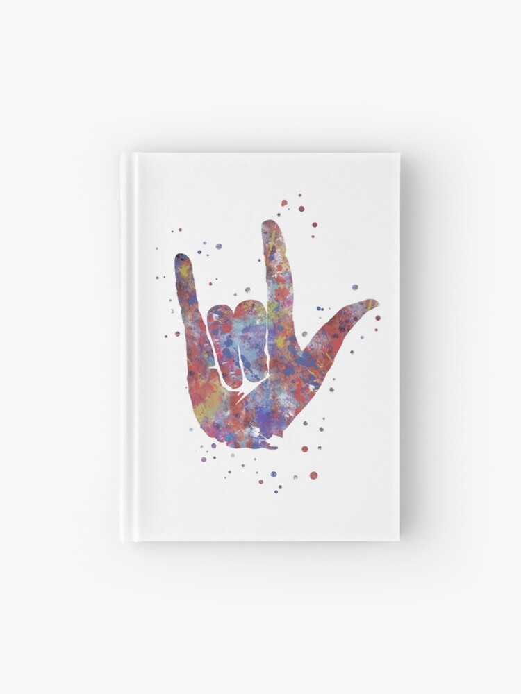 Symbol love, ASL sign language&quot; Journal for Sale by Rosaliartbook 