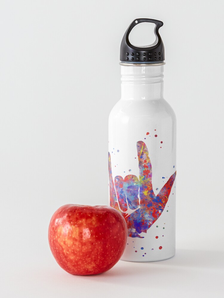 Alternate view of Symbol love, ASL sign language Water Bottle