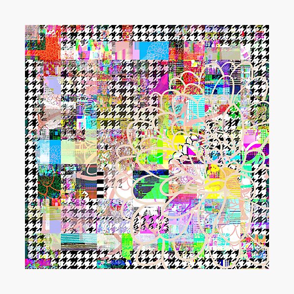 Item preview, Glitzy Houndstooth Glitchy Glam designed and sold by thebrightspotco.