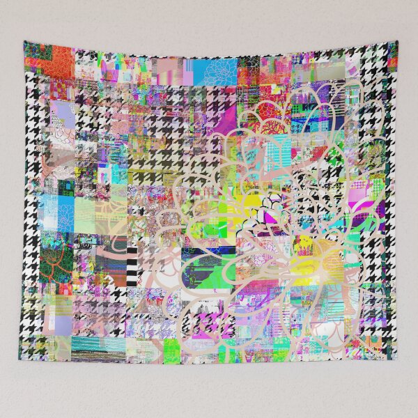 Item preview, Glitzy Houndstooth Glitchy Glam designed and sold by thebrightspotco.