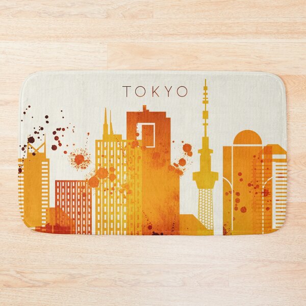 Item preview, Tokyo Japan Red Yellow Skyline designed and sold by DimDom.
