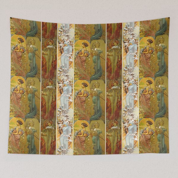 Item preview, Four seasons nouveau women vintage art - Alphonse Mucha designed and sold by Vintage Designs +.