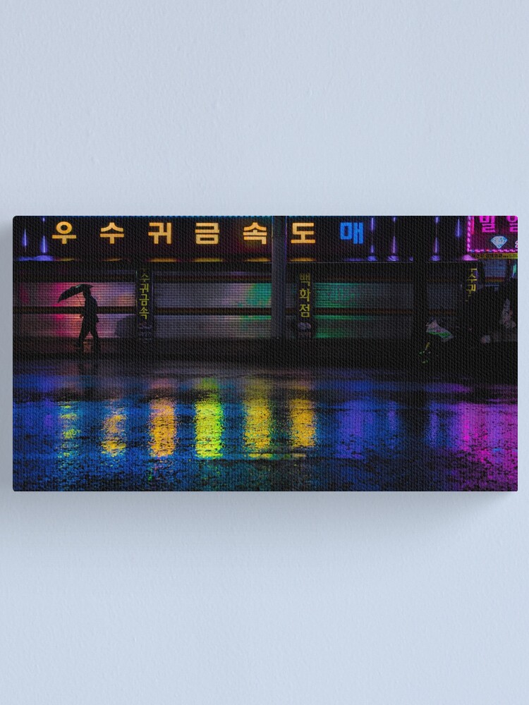 Alternate view of Seoul Rainy Reflections Canvas Print