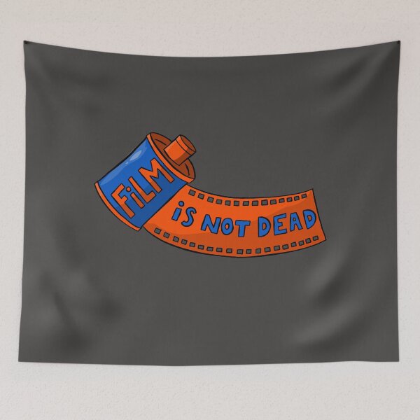 Item preview, Film is not dead - 35mm film roll - Orange & Blue designed and sold by MOREDANKMEMES.