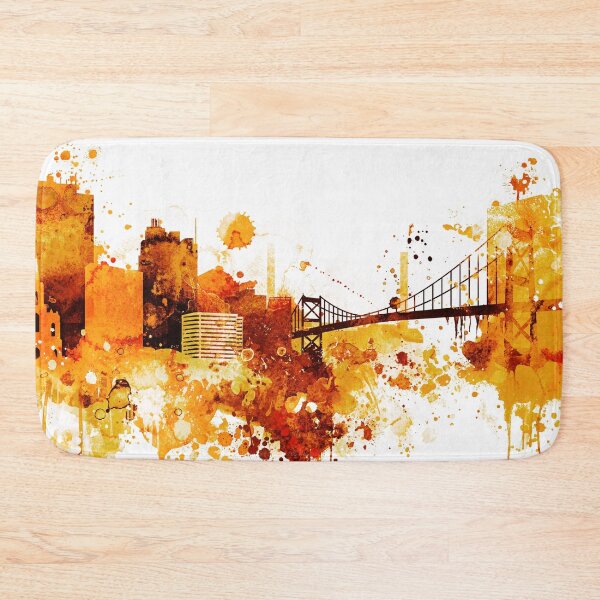 Item preview, Toledo Spain Red Yellow Skyline designed and sold by DimDom.