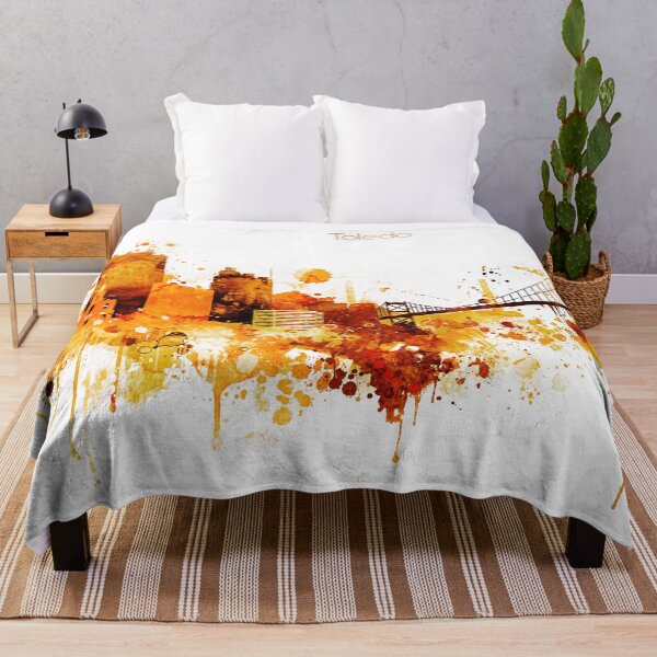 Item preview, Toledo Spain Red Yellow Skyline designed and sold by DimDom.