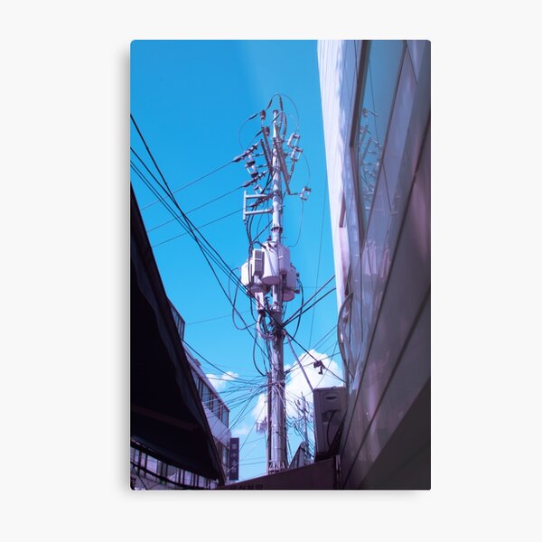 Telephone Polls Metal Print